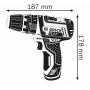 Bosch Professional 12V System GSB 12V-15 - Taladro percutor a batería (30 Nm, 1300 rpm, 2 baterías x 2.0 Ah, set 39 accesorios,
