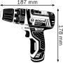 Bosch Professional 12V System GSB 12V-15 - Taladro percutor a batería (30 Nm, 1300 rpm, 2 baterías x 2.0 Ah, set 39 accesorios,
