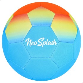 AKTIVE balón fútbol Playa Neopreno Rainbow Neo Splash, 22 cm, diseño Multicolor, Suave y Resistente, Buen Agarre Incluso Mojado,