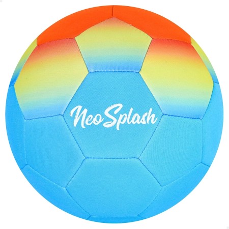 AKTIVE balón fútbol Playa Neopreno Rainbow Neo Splash, 22 cm, diseño Multicolor, Suave y Resistente, Buen Agarre Incluso Mojado,