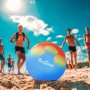 AKTIVE balón fútbol Playa Neopreno Rainbow Neo Splash, 22 cm, diseño Multicolor, Suave y Resistente, Buen Agarre Incluso Mojado,