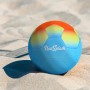 AKTIVE balón fútbol Playa Neopreno Rainbow Neo Splash, 22 cm, diseño Multicolor, Suave y Resistente, Buen Agarre Incluso Mojado,