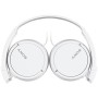 Sony MDR-ZX110APB - Auriculares para smartphone (diadema, mando de control, micrófono, 1000 mW, Android y iPhone), blanco