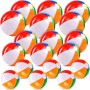 JOYIN Pelotas de Playa Arco Iris (Pack de 18), Combo de 18 Pelotas de Playa Hinchables de 20"/50.8cm (6pcs), 16"/40.6cm (6pcs) Y