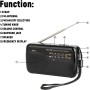 Radio de Portátil, Radios de Transistor Am FM Bolsillo Portátil Funciona con 2 Pilas AA, Radio de Pequeña de Bolsillo Viaje