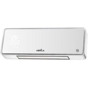 FABRILAMP Split Cerámico Invierno 2000W Blanco Cristal 2potencias 3funciones PTC De Seg.remoto Temporiz.18,7x53,8x12,3cm Mando a
