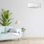 FABRILAMP Split Cerámico Invierno 2000W Blanco Cristal 2potencias 3funciones PTC De Seg.remoto Temporiz.18,7x53,8x12,3cm Mando a