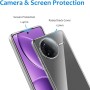 CAUHENYEE Funda para HMD Skyline con 2 Protectores de Pantalla de Cristal Templado, Funda Transparente de Silicona TPU Suave, a