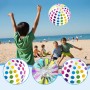 LUMOOM 2 pelotas de agua hinchables, 40 cm, pelotas de playa hinchables con válvula de seguridad, bolas de agua a rayas de