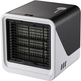 Aires Acondicionados Pequeños, Ventilador USB 3 en 1 con Refrigeración por Agua Tanque de 500 ml 3 Velocidades 7 Luces Colores
