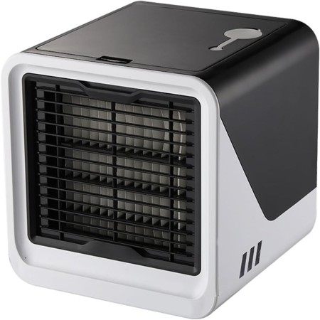 Aires Acondicionados Pequeños, Ventilador USB 3 en 1 con Refrigeración por Agua Tanque de 500 ml 3 Velocidades 7 Luces Colores