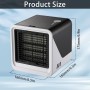 Aires Acondicionados Pequeños, Ventilador USB 3 en 1 con Refrigeración por Agua Tanque de 500 ml 3 Velocidades 7 Luces Colores