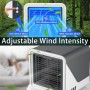 Aires Acondicionados Pequeños, Ventilador USB 3 en 1 con Refrigeración por Agua Tanque de 500 ml 3 Velocidades 7 Luces Colores