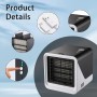 Aires Acondicionados Pequeños, Ventilador USB 3 en 1 con Refrigeración por Agua Tanque de 500 ml 3 Velocidades 7 Luces Colores