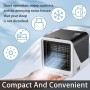 Aires Acondicionados Pequeños, Ventilador USB 3 en 1 con Refrigeración por Agua Tanque de 500 ml 3 Velocidades 7 Luces Colores