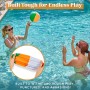 JOYIN Paquete de 12 Pelotas de Playa inflables de 16 Pulgadas, Grandes Pelotas de Playa arcoíris para Fiesta en la Piscina,