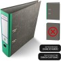 Netuno 10x Ekobox Archivador de Mármol color verde de 2 anillas 10 unidades 7,5 cm tamaño A4 de cartón para oficina estanterías