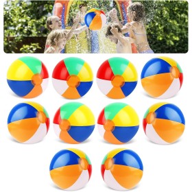 LWMTT 10 Piezas Pelota de Playa Hinchable Pelotas de Agua Inflables Pelota de Piscina para Niños Adultos Pelota de Playa