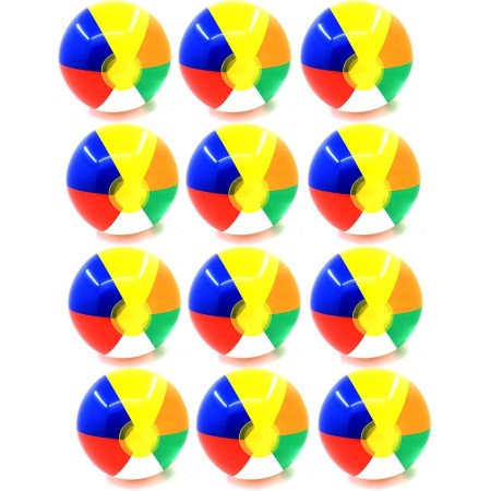 Xrten 12 Pcs Pelota de playa niños, pelota hinchable 30 cm para la piscina playa ect