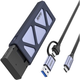 BENFEI M.2 NVME SSD Enclosure, Adaptador USB C (10Gpbs) a NVME sin Herramientas, soporta 10s de protección contra pérdida de