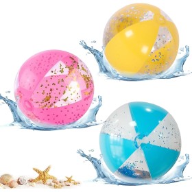 LUMOOM 3 Piezas, Bola De Agua Brillante Inflable, Bola Gigante Inflable para Playa, Pelota De Piscina para Fiestas, Pelotas De