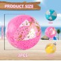 LUMOOM 3 Piezas, Bola De Agua Brillante Inflable, Bola Gigante Inflable para Playa, Pelota De Piscina para Fiestas, Pelotas De