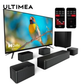 Barra de sonido ULTIMEA de 460W y 7,1 canales con Control Dolby Atmos 