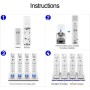 CICMOD Base de Carga 4 Baterías Recargables para Wii Control Remoto Capacidad 2800mAh, Blanco
