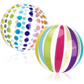 Quuylin Pelota de Playa Hinchable,2 Piezas Rayas coloridas Pelotas de Playa,40cm Pelota Hinchable,Verano Pelotas de Playa