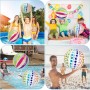 Quuylin Pelota de Playa Hinchable,2 Piezas Rayas coloridas Pelotas de Playa,40cm Pelota Hinchable,Verano Pelotas de Playa