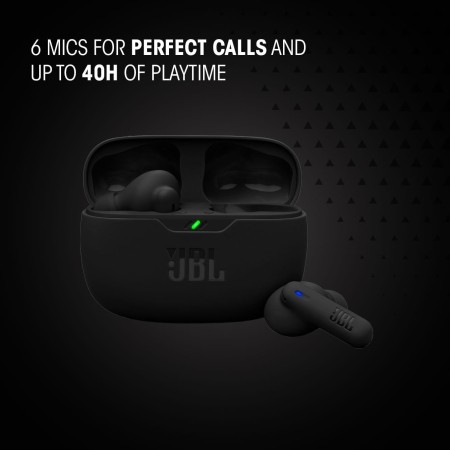 JBL Wave Flex 2, Auriculares inalámbricos True Wireless, Bluetooth, autonomía de hasta 40 hrs, Sonido Pure Bass, Smart Ambient,