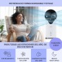 Klarstein Aire Acondicionado Portatil 3 en 1, Climatizador de Aire 90 W Silencioso, Pinguino Modo Noche con Humidificador y