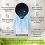 Klarstein Aire Acondicionado Portatil 3 en 1, Climatizador de Aire 90 W Silencioso, Pinguino Modo Noche con Humidificador y