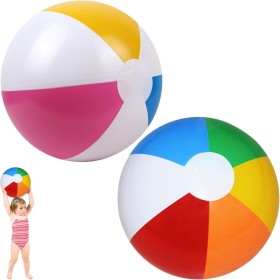 2 Pelota Playa,Pelota Hinchable Juguetes,40cm Pelotas Gigantes,Inflables Pelotas de Playa,Colores de Verano,Vacaciones,Piscina