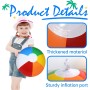 2 Pelota Playa,Pelota Hinchable Juguetes,40cm Pelotas Gigantes,Inflables Pelotas de Playa,Colores de Verano,Vacaciones,Piscina