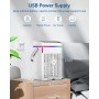 Aire Acondicionado Portatil, 1250ml Mini Aire Acondicionado, USB 4 en 1 Aire Acondicionadode 1/2/3 H, 3 Velocidades, 3 Niveles