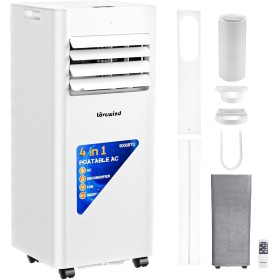 Lovewind Aire Acondicionado Portátil 9000 BTU (Eco R290),Silencioso 52 dB,Climatizador Portátil con Mando a Distancia,4 en 1