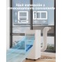Lovewind Aire Acondicionado Portátil 9000 BTU (Eco R290),Silencioso 52 dB,Climatizador Portátil con Mando a Distancia,4 en 1