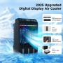 Aire Acondicionado Portatil con Pantalla, Climatizador Evaporativo 4 EN1 De 1000 Ml Tanque, con Mando, Mini Enfriador de Aire