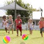 3 Piezas Balón de Fútbol Blandas para Niños, Pelota de Playa Inflable de PVC, Pelota de Arcoíris, Pelota Hinchable, Bola de