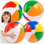 JOYIN Paquete de 4 Pelotas de Playa inflables de 20 Pulgadas, Grandes Pelotas de Playa arcoíris para Fiesta en la Piscina,
