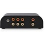 Nedis Interruptor de Audio analógico, Puerto de 4 Puertos, Conexiones, Entrada: 1 Entrada de Audio de 3,5 mm / 3 x (2 Conectores