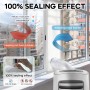 LOVIGA Sellado de Ventana Corredera para Secadora - Kit para Aire Acondicionado Portátil 25X102-162cm - Aislamiento 100% Efecto