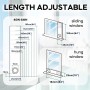 LOVIGA Sellado de Ventana Corredera para Secadora - Kit para Aire Acondicionado Portátil 25X102-162cm - Aislamiento 100% Efecto