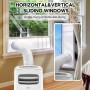 LOVIGA Sellado de Ventana Corredera para Secadora - Kit para Aire Acondicionado Portátil 25X102-162cm - Aislamiento 100% Efecto
