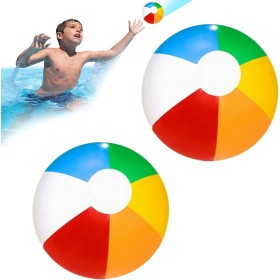 Pelotas de Playa Hinchable,30CM Color Pelotas de Agua,2 PCS Beach Ball,Bolas Inflables de Agua,Pelotas de Playa
