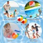 Pelotas de Playa Hinchable,30CM Color Pelotas de Agua,2 PCS Beach Ball,Bolas Inflables de Agua,Pelotas de Playa