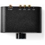 Nedis Interruptor de Audio analógico, Puerto de 4 Puertos, Conexiones, Entrada: 1 Entrada de Audio de 3,5 mm / 3 x (2 Conectores