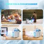 Aire Acondicionado Portatil Silencioso,5 en 1 Mini Aire Acondicionado de 800 ml,Enfriador de Agua Mini Enfriador de Aire