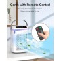 Aire Acondicionado Portatil Silencioso, Mini Enfriador de Aire Portátil Ventilador USB 4 Velocidades de Viento y 2 Modos,